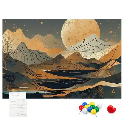 Tableau de liège paysage artistique moderne