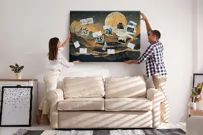 Tableau de liège paysage artistique moderne