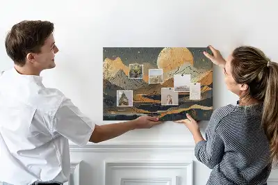 Tableau de liège paysage artistique moderne