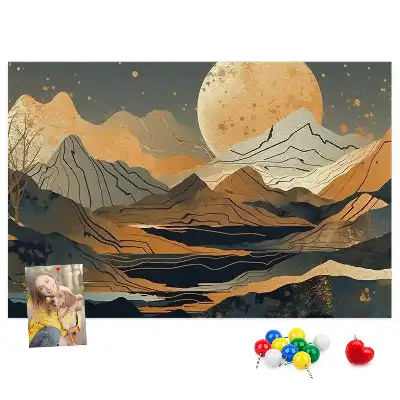 Tableau de liège paysage artistique moderne