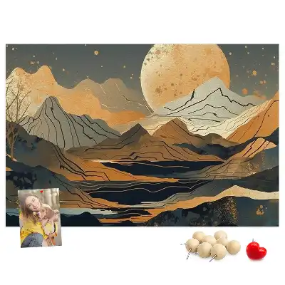 Tableau de liège paysage artistique moderne