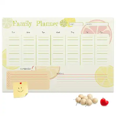 Tableau en liège déco Planificateur familial