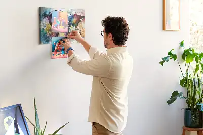Tableau d'affichage en liège motif carte du monde à l'aquarelle