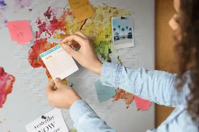 Tableau en liège décoratif carte picturale pastel