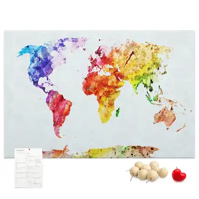 Tableau en liège décoratif carte picturale pastel