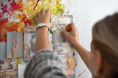 Tableau en liège décoratif carte picturale pastel