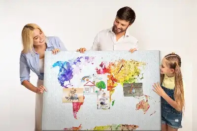 Tableau en liège décoratif carte picturale pastel