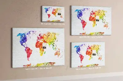 Tableau en liège décoratif carte picturale pastel