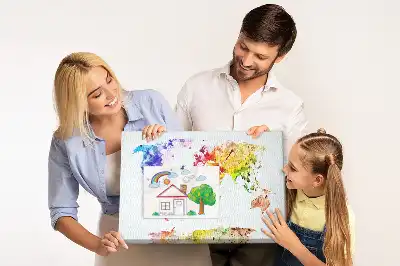 Tableau en liège décoratif carte picturale pastel