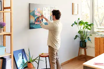 Tableau de liège Vue sur les sommets des montagnes