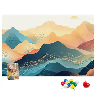 Tableau de liège Vue sur les sommets des montagnes