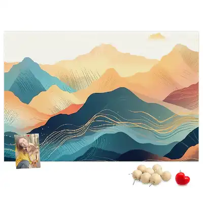Tableau de liège Vue sur les sommets des montagnes