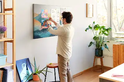Tableau de liège Vue sur les sommets des montagnes