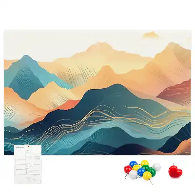 Tableau de liège Vue sur les sommets des montagnes
