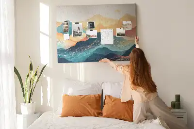 Tableau de liège Vue sur les sommets des montagnes