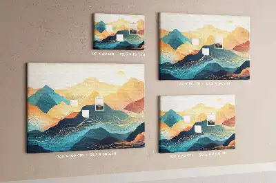 Tableau de liège Vue sur les sommets des montagnes
