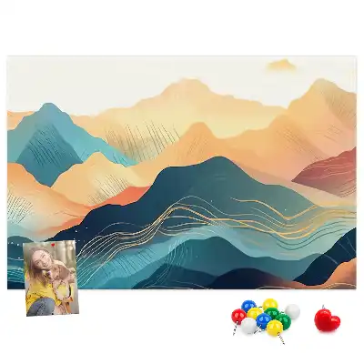 Tableau de liège Vue sur les sommets des montagnes