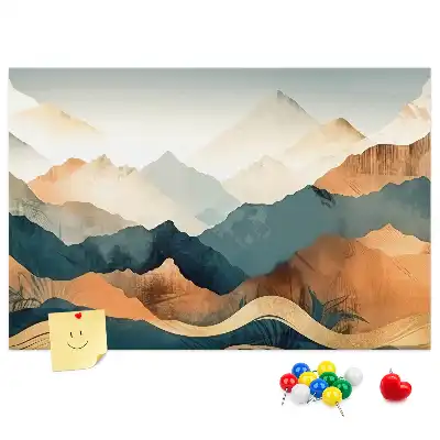 Tableau d’affichage en liège Montagnes paysage