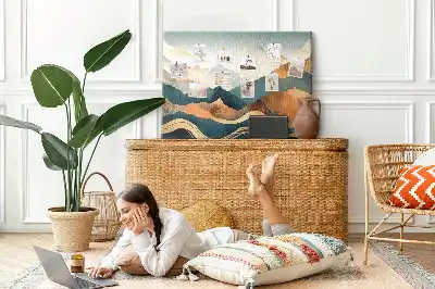 Tableau d’affichage en liège Montagnes paysage