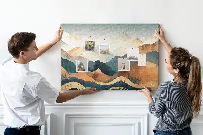 Tableau d’affichage en liège Montagnes paysage