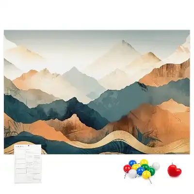 Tableau d’affichage en liège Montagnes paysage