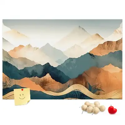 Tableau d’affichage en liège Montagnes paysage