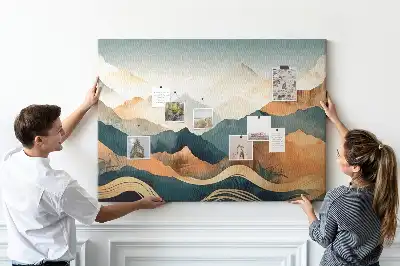 Tableau d’affichage en liège Montagnes paysage