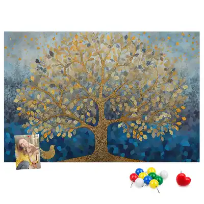 Tableau en liège décoratif motif arbre abstrait
