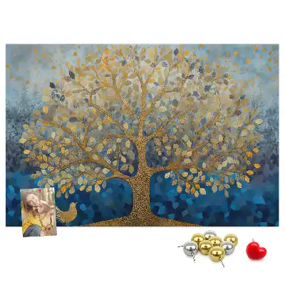 Tableau en liège décoratif motif arbre abstrait