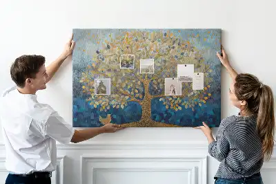 Tableau en liège décoratif motif arbre abstrait