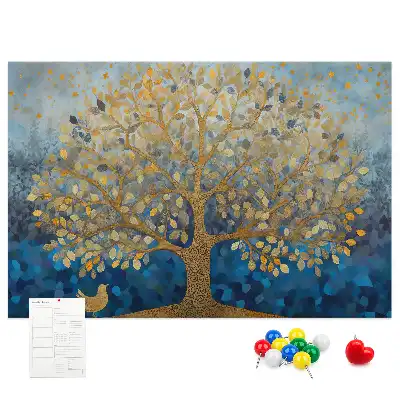 Tableau en liège décoratif motif arbre abstrait