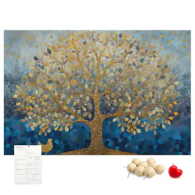 Tableau en liège décoratif motif arbre abstrait