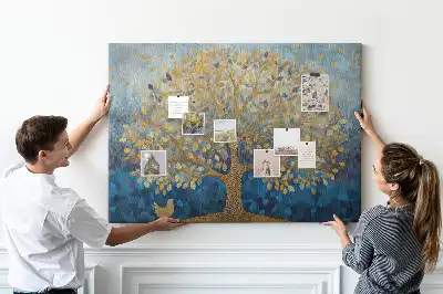 Tableau en liège décoratif motif arbre abstrait