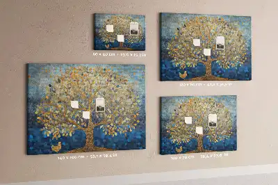 Tableau en liège décoratif motif arbre abstrait