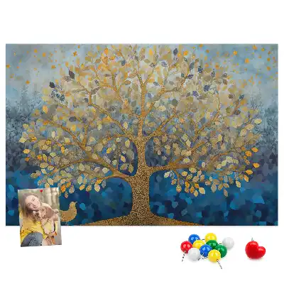 Tableau en liège décoratif motif arbre abstrait
