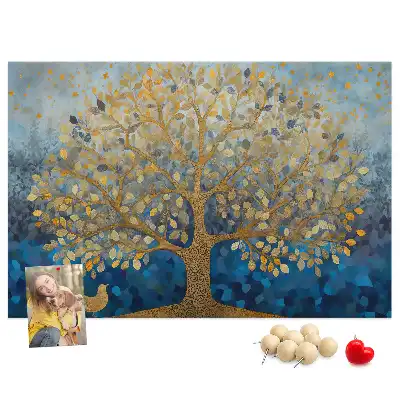 Tableau en liège décoratif motif arbre abstrait