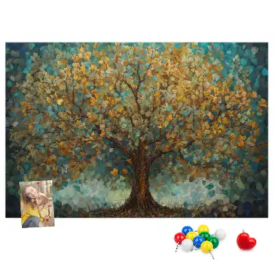 Tableau de liège Arbre en mosaïque