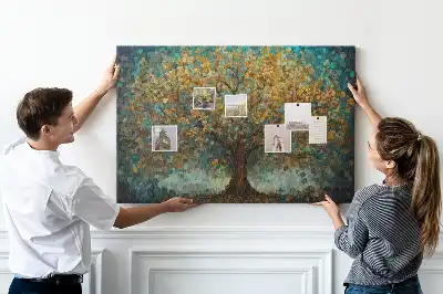 Tableau de liège Arbre en mosaïque
