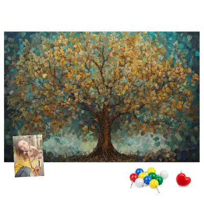Tableau de liège Arbre en mosaïque