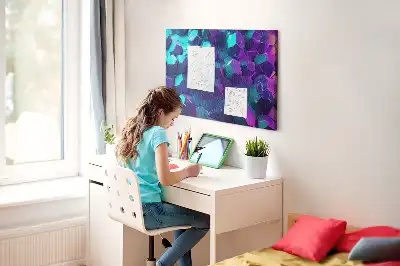 Tableau en liège décoratif à motifs géométriques