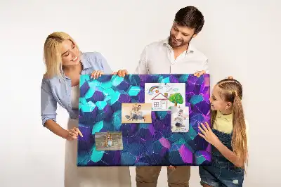 Tableau en liège décoratif à motifs géométriques