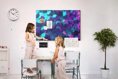 Tableau en liège décoratif à motifs géométriques