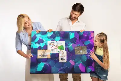 Tableau en liège décoratif à motifs géométriques