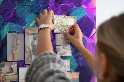 Tableau en liège décoratif à motifs géométriques