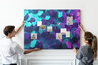 Tableau en liège décoratif à motifs géométriques