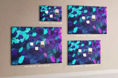 Tableau en liège décoratif à motifs géométriques