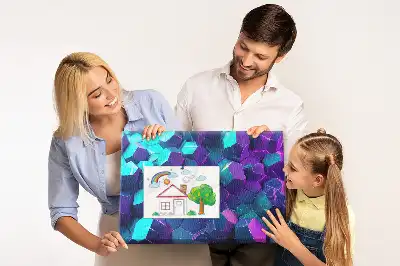Tableau en liège décoratif à motifs géométriques