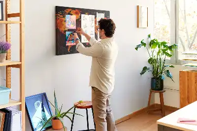 Tableau mural décoratif en liège carte du monde