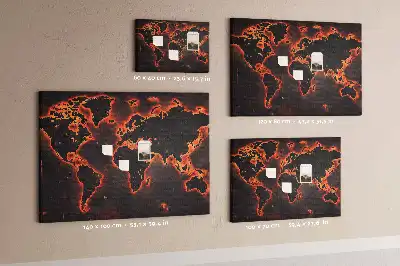 Tableau en liège carte du monde moderne