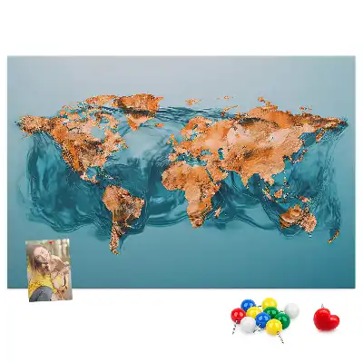 Tableau en liège décoratif Composition moderne du globe